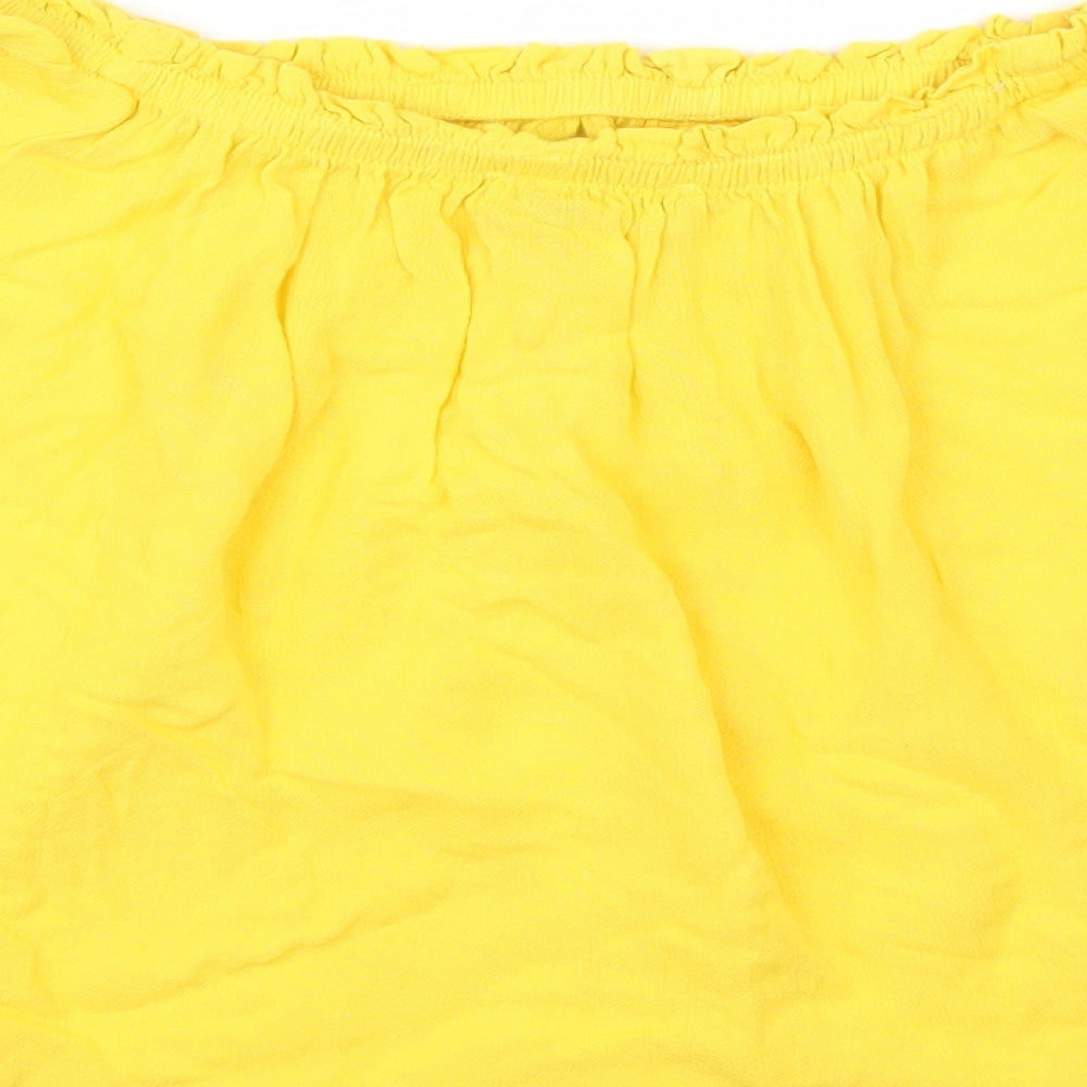 Primark Womens Yellow Basic Blouse Size 8