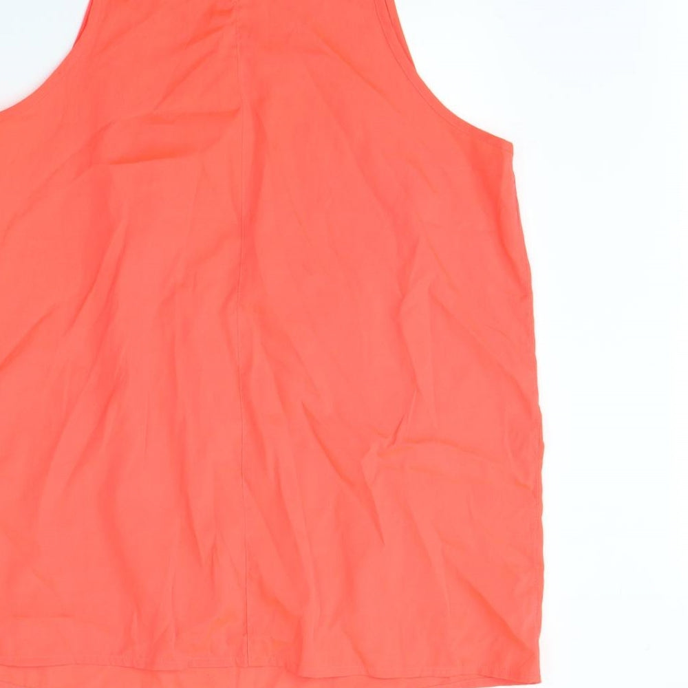 Womens UK Size 16 Peacocks Orange Basic Tank