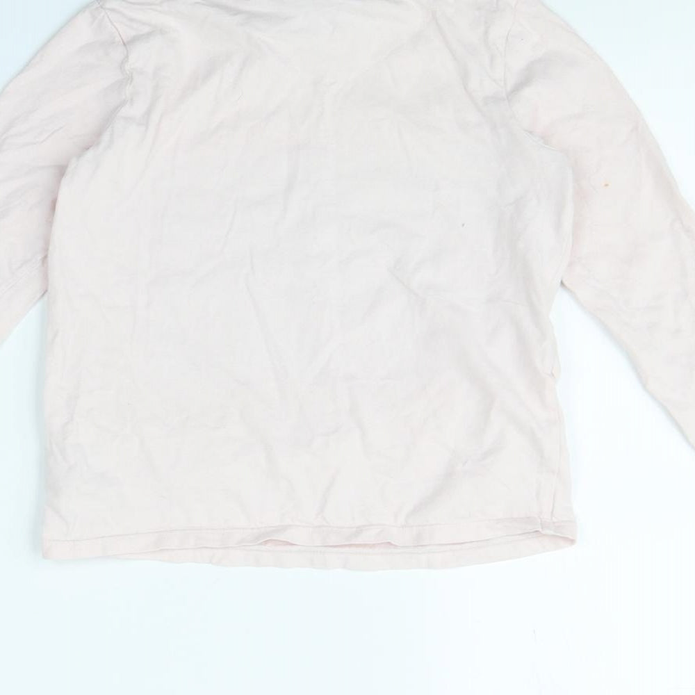 George Girls Pink Basic T-Shirt Size 7 Years - Unicorn
