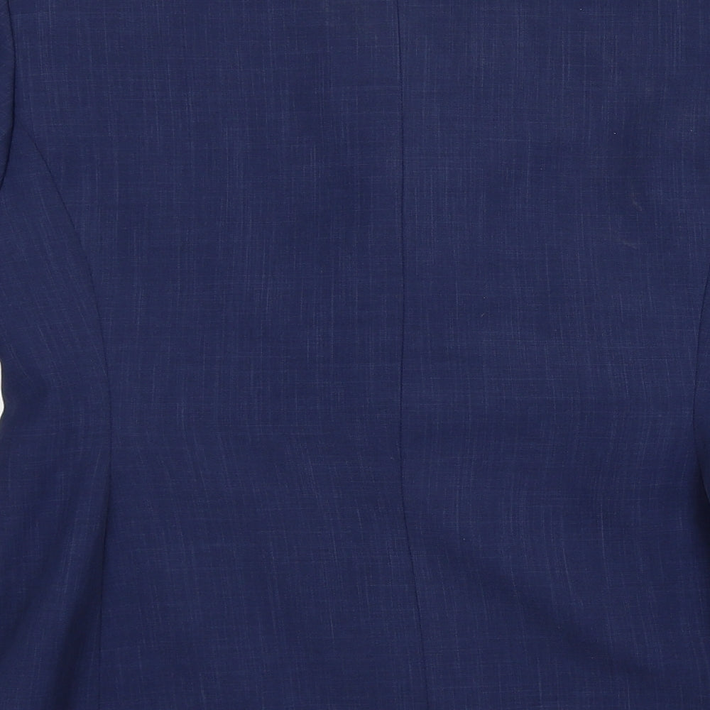 Brand and care label for Atmosphere women’s blue jacket suit jacket, size UK 14