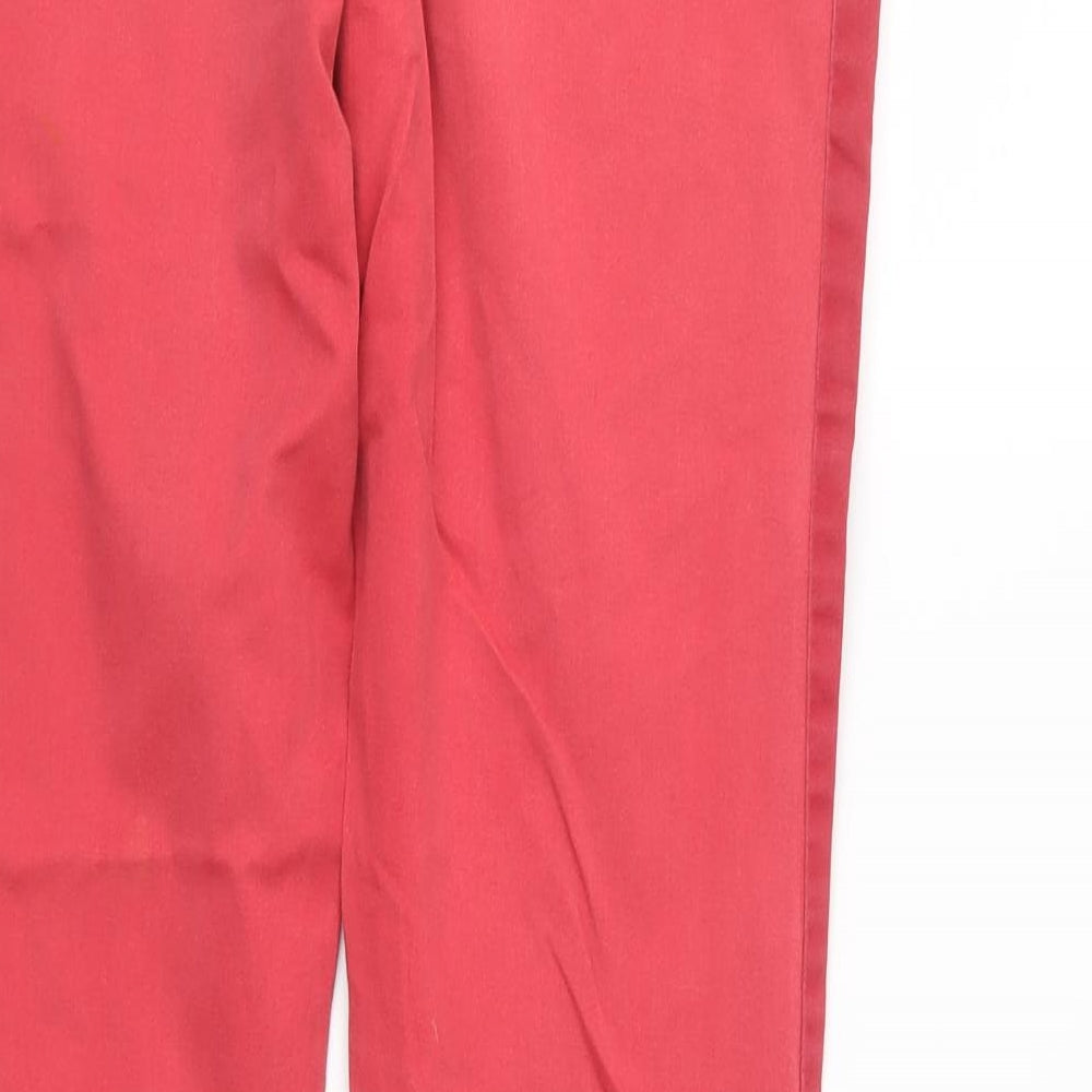 Womens UK Size 12 Papaya Regular Fit Straight Red Jeans