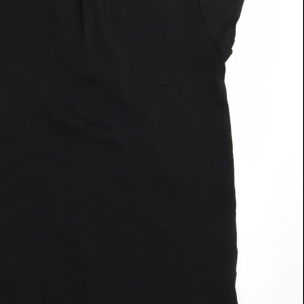 Womens UK Size 4 H&M Black Basic T-Shirt