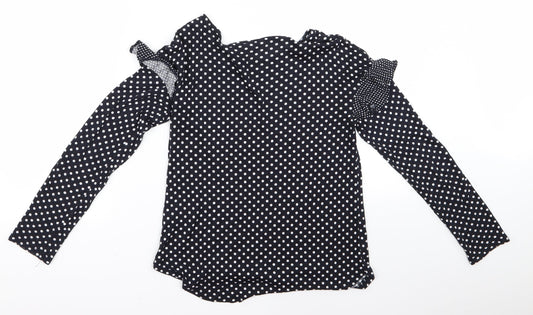 Womens UK Size XS H&M Blue Basic Blouse
