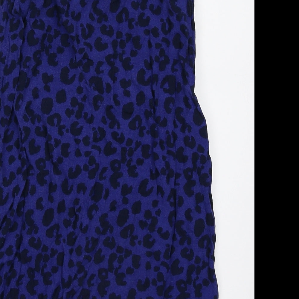 M&S Girls Black Animal Print Kaftan Size 7-8 Years