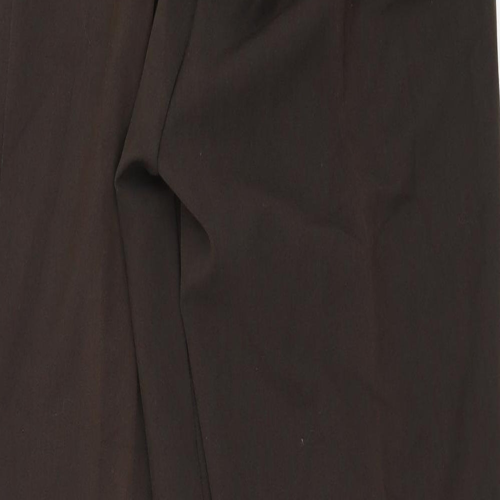 Womens UK Size 14 Classic Image Regular Fit Brown Trousers