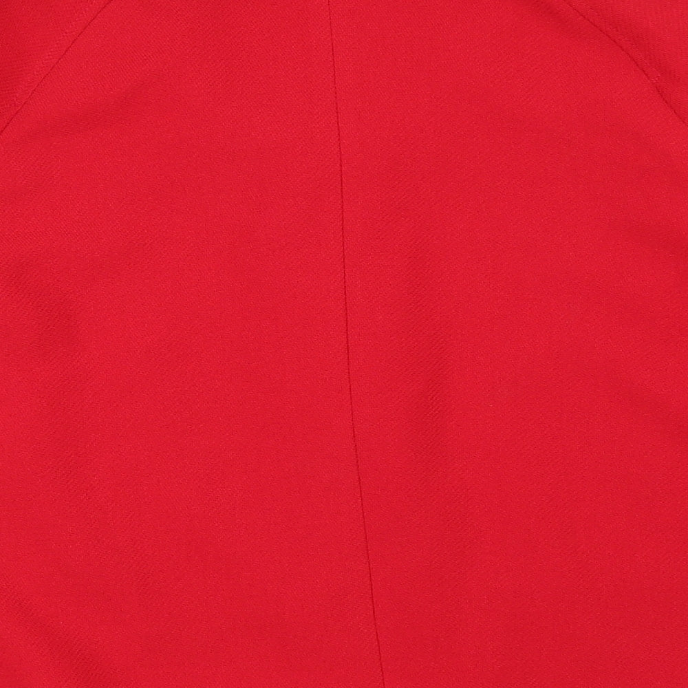 Womens UK Size 16 Gold Red Pea Coat