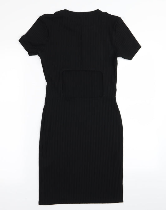 Topshop Womens Black A-Line Size 6