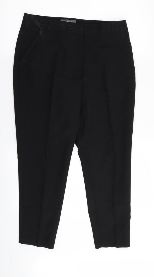 Womens UK Size 10 Primark Regular Fit Black Trousers