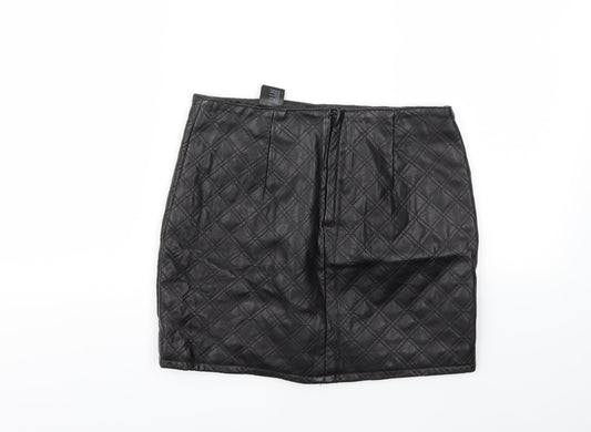 H&M Womens Black   A-Line Skirt Size 6