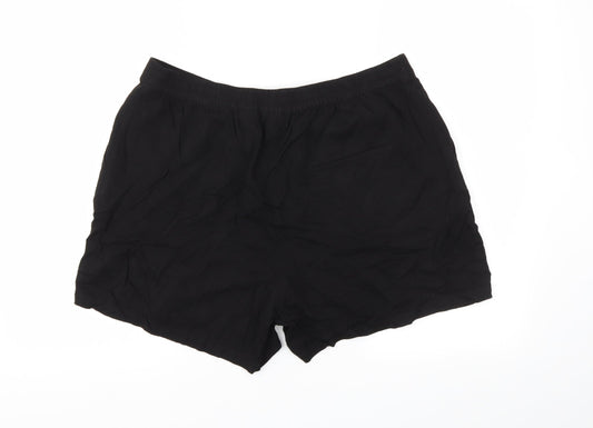H&M Womens Black Cut-Off Shorts Size L - Stretch waistband