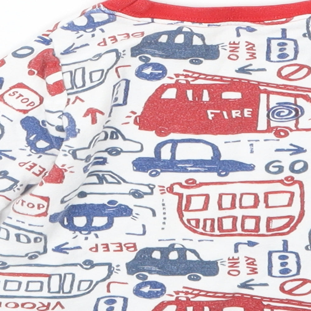 George Boys Blue Geometric Babydoll Pyjama Top Size 9-12 Months - Cars