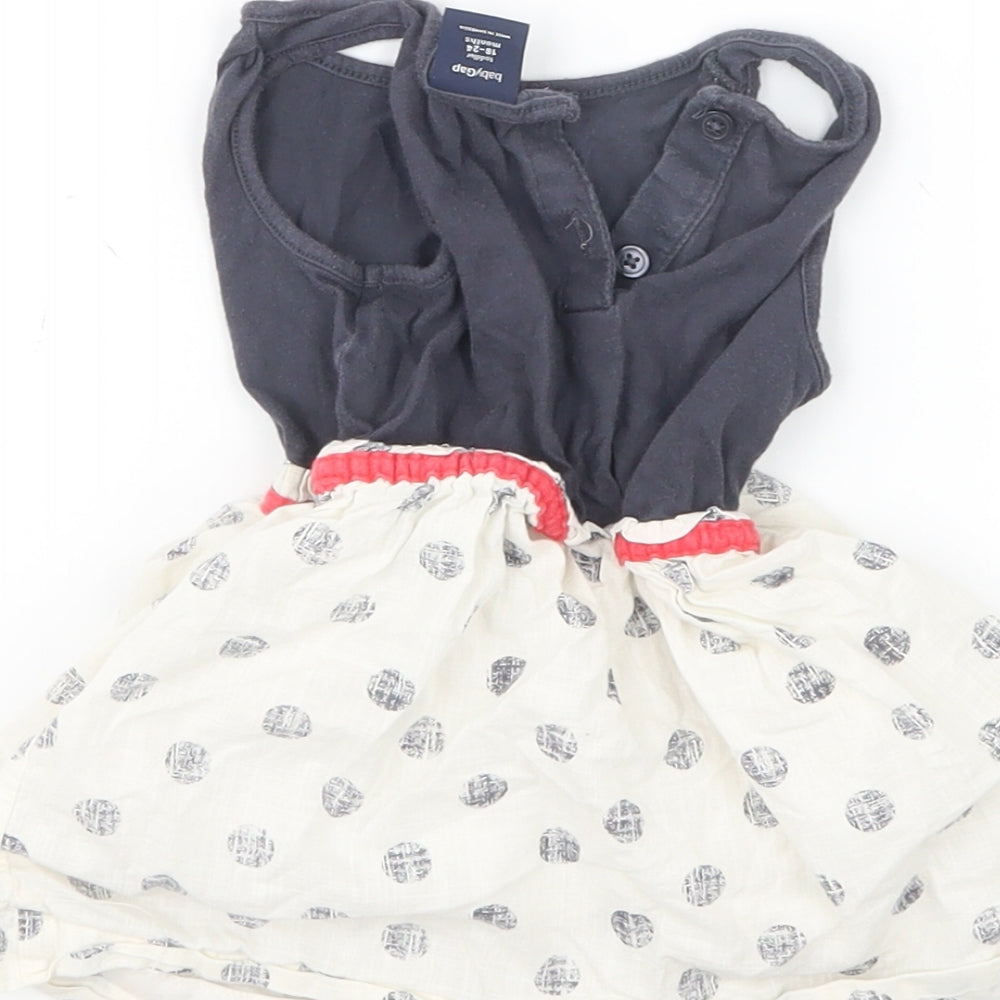 Gap Girls Grey Geometric T-Shirt Dress Size 18-24 Months