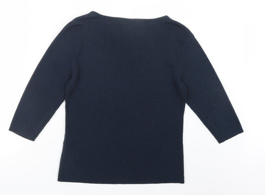 Bonmarché Womens Blue Knit Pullover Jumper Size XL