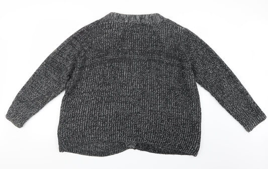 JD Williams Womens Grey Knit Cardigan Jumper Size 12