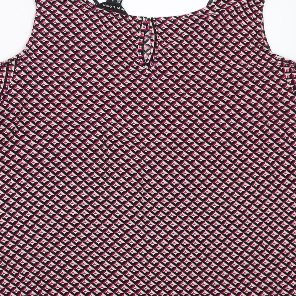Womens UK Size 6 New Look Pink Basic Blouse
