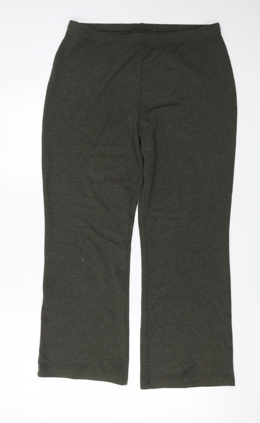 Womens UK Size 18 St michael Regular Fit Green Trousers