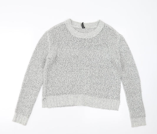 Divided Womens Grey Pullover Jumper Size S
