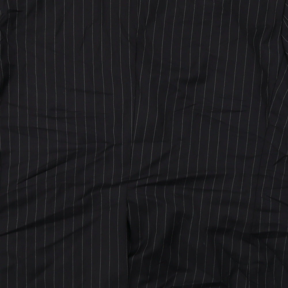 Macys Mens Black Striped Jacket Blazer Size M