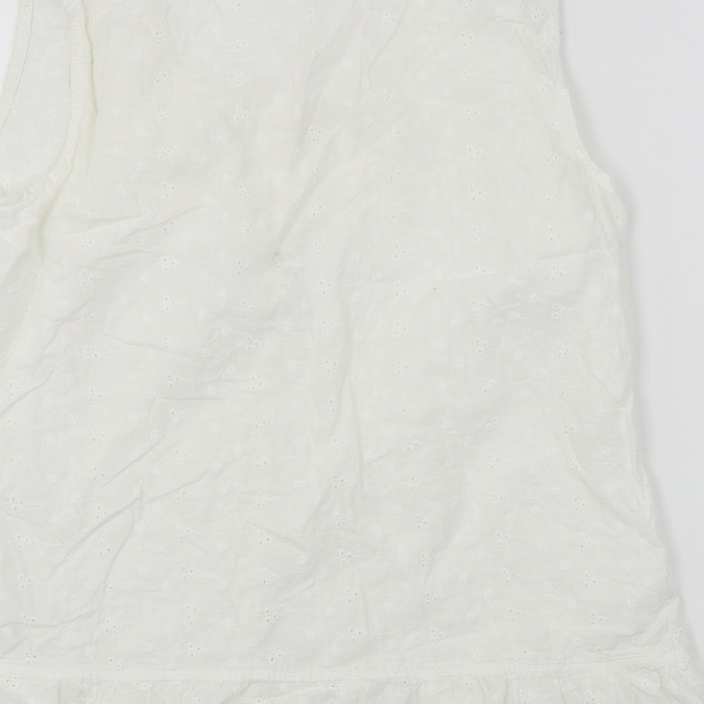 Peacocks Womens White A-Line Size 12