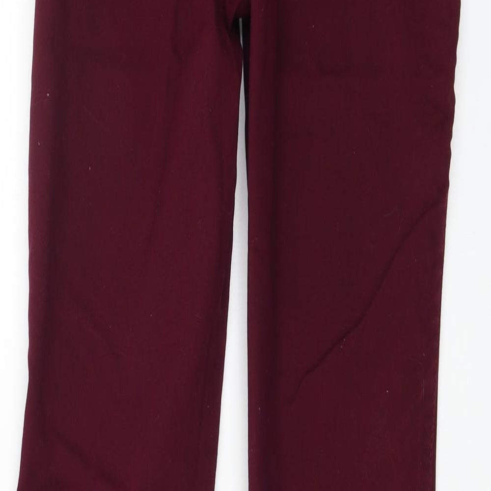 Denim & Co. Womens Purple Trousers Size 4 L25 in