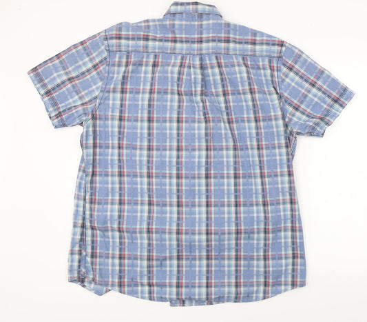 Burton Womens Blue Check Basic Button-Up Size XL