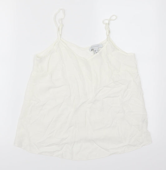 Additional front view of Atmosphere women’s white basic tank, size UK 10