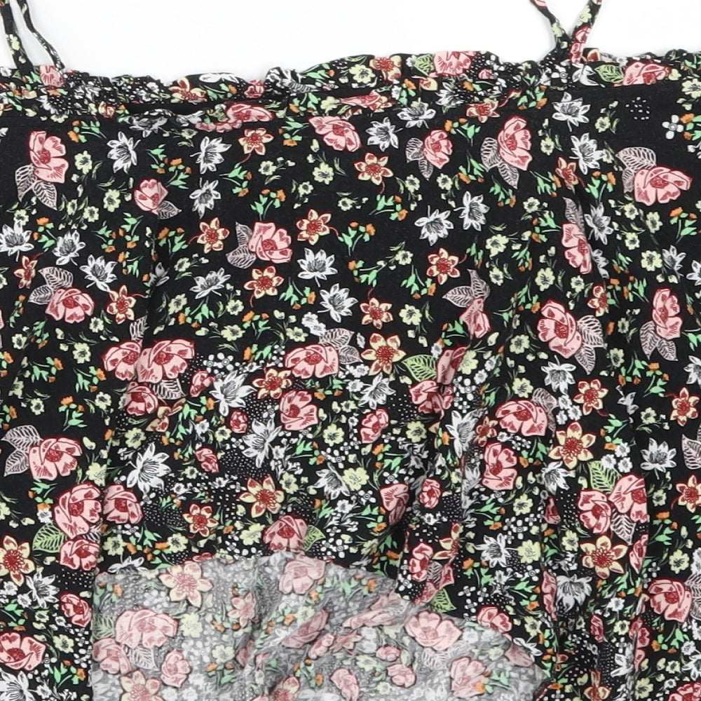 Womens UK Size 8 Topshop Multicoloured Basic Tank