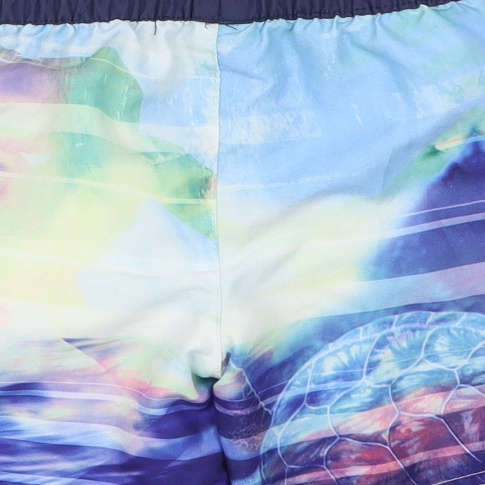 Lentiggini Boys Blue Bermuda Shorts Size 4 Years - Abstract Turtle