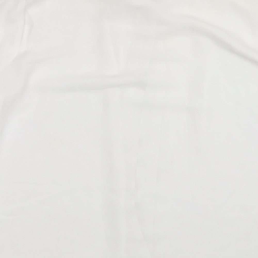 ES Womens White Basic Button-Up Size M