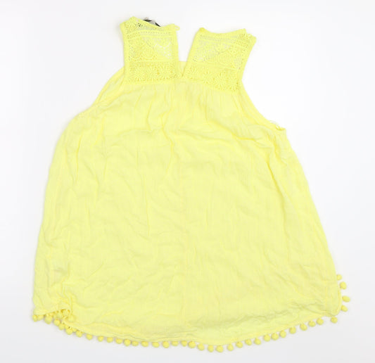 F&F Womens Yellow Basic Blouse Size 12
