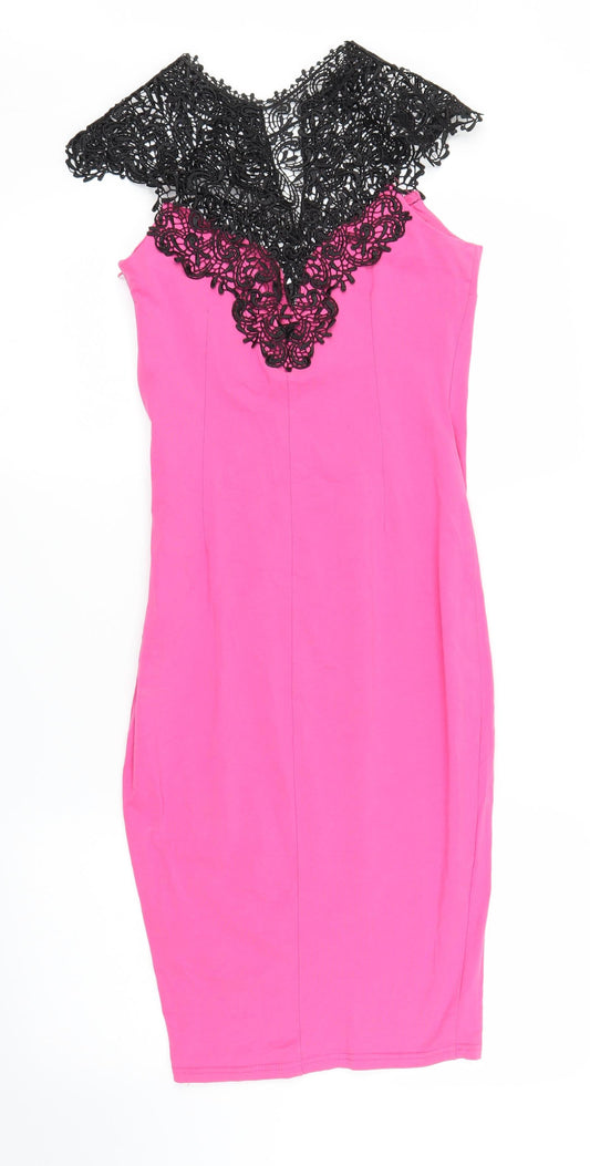 AX Paris Womens Pink Bodycon Size 10
