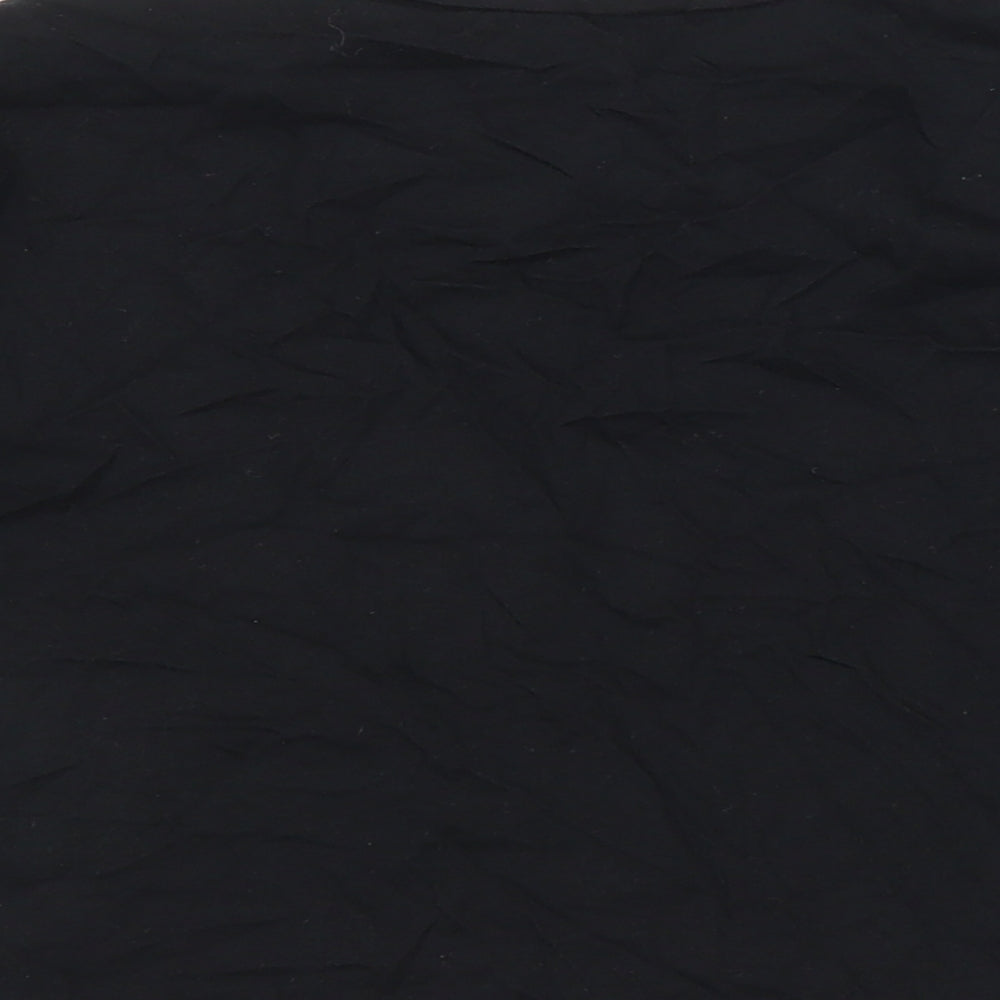H&M Girls Black Cropped T-Shirt Size 9 Years