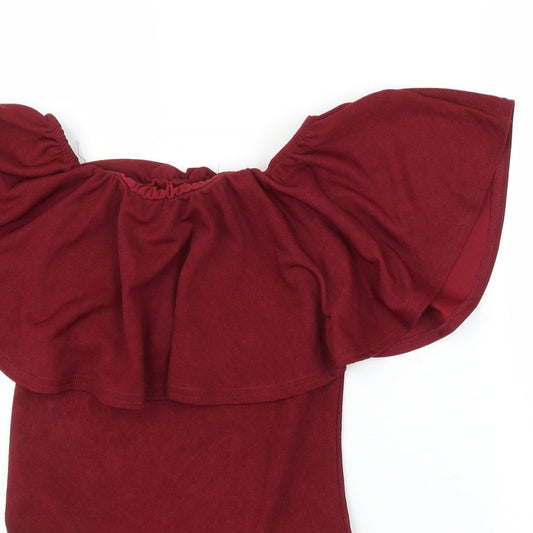 PRETTYLITTLETHING Womens Purple Leotard One-Piece Size 8