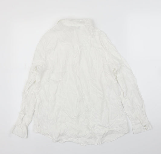 Papaya Womens White Basic Button-Up Size 12