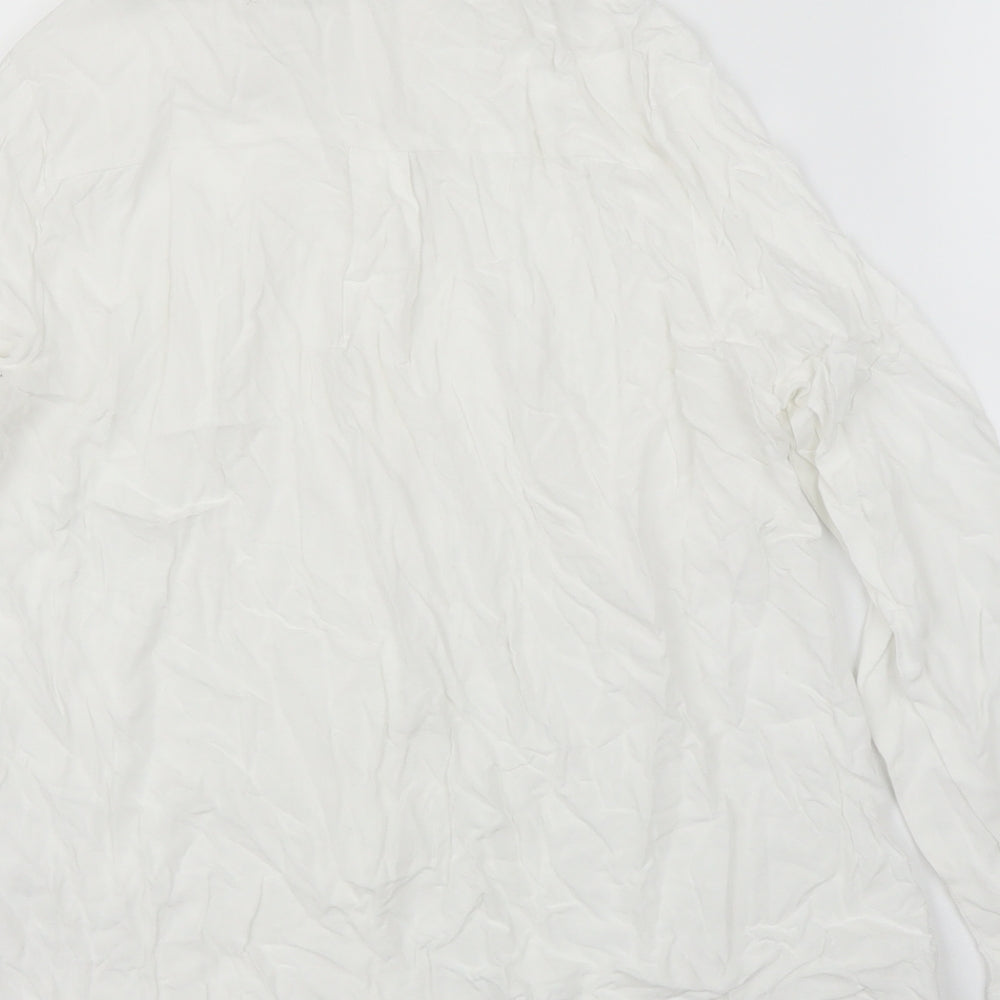 Papaya Womens White Basic Button-Up Size 12