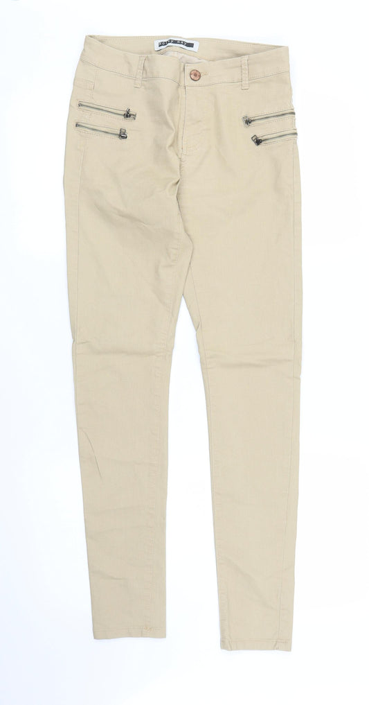 Noisy May Womens Beige Skinny Jeans Size 26 in L30 in