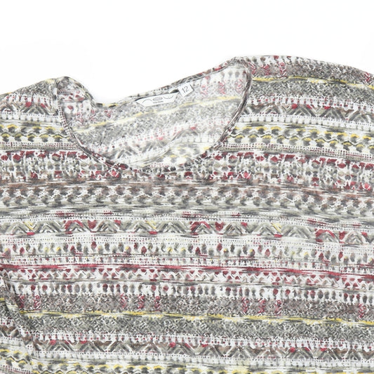 Womens UK Size 12 New Look Grey Basic Blouse