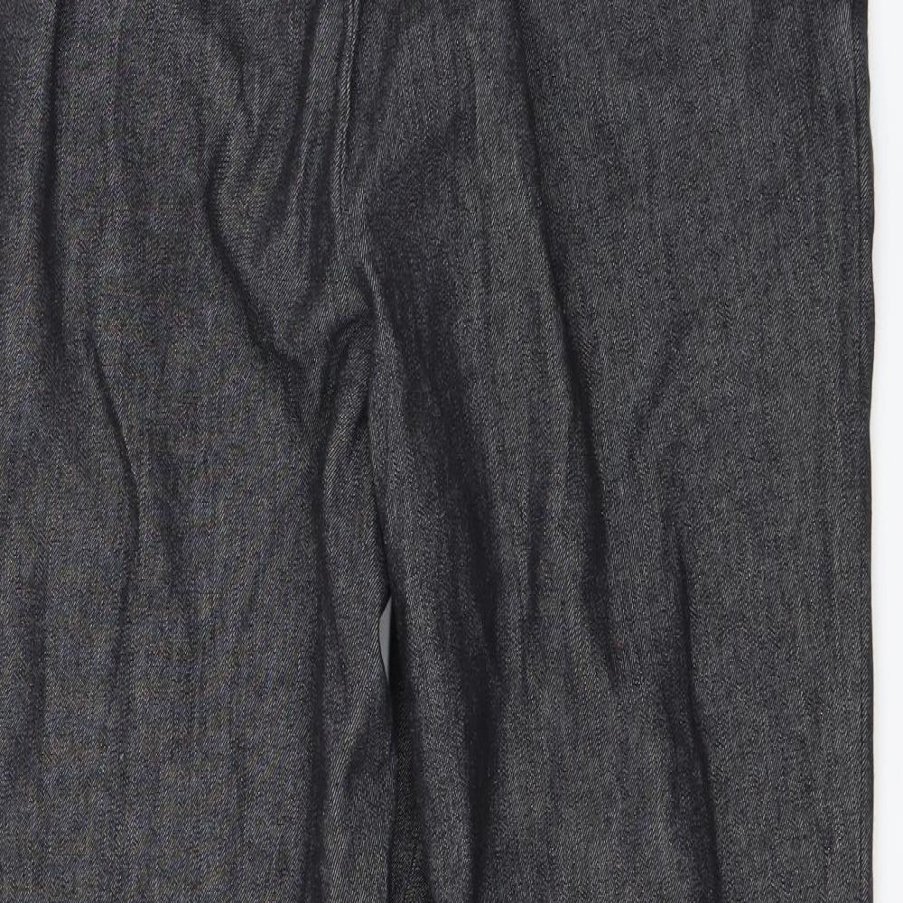 Marks and Spencer Womens Grey Denim Dress Pants Trousers Size 14 L26 in