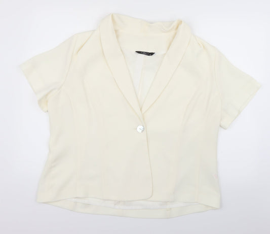 BM Womens Ivory Jacket Blazer Size 20