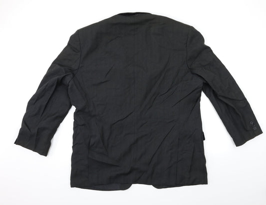 Preworn Mens Black Jacket Suit Jacket Size 42