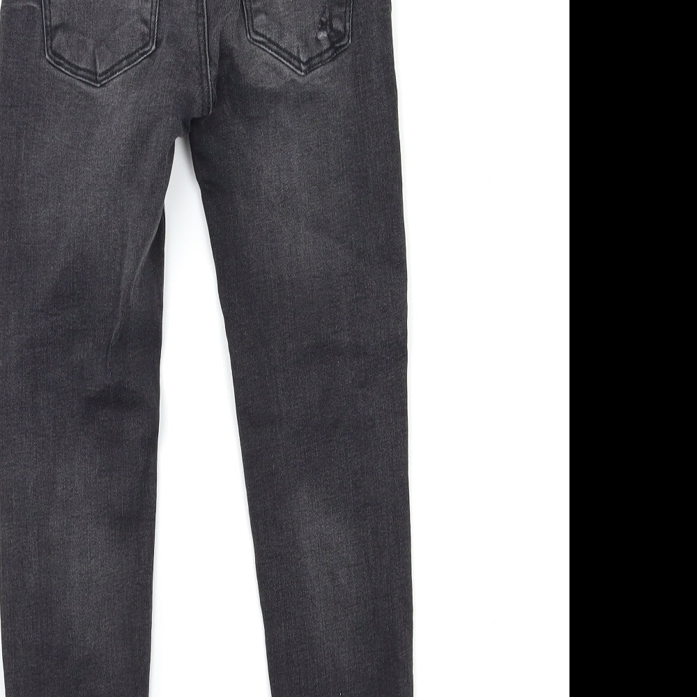Denim & Co. Girls Black Denim Skinny Jeans Size 7-8 Years