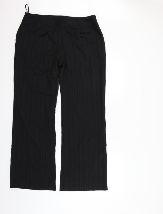 Womens UK Size 16 Dorothy Perkins Regular Fit Black Trousers