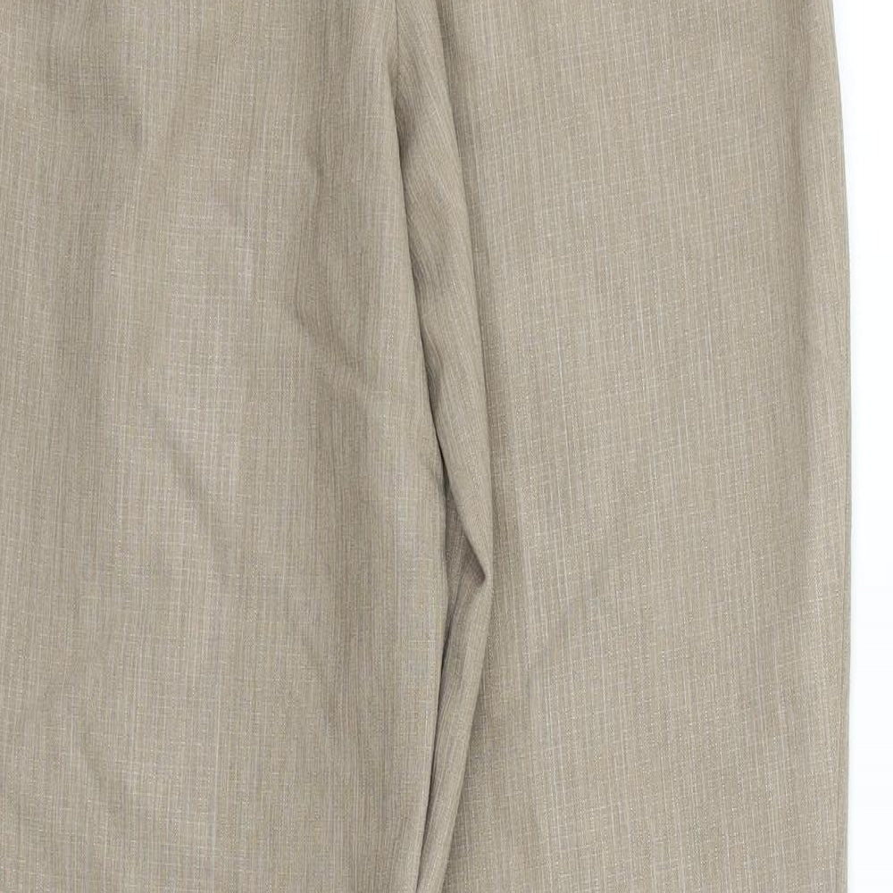 Womens UK Size 10 Marks and Spencer Regular Fit Beige Trousers