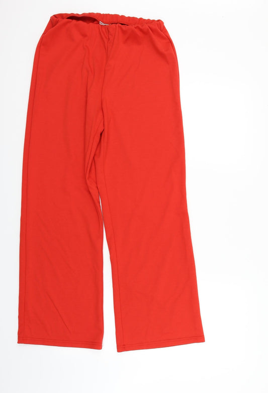 Womens UK Size 12 Damart Regular Fit Red Trousers