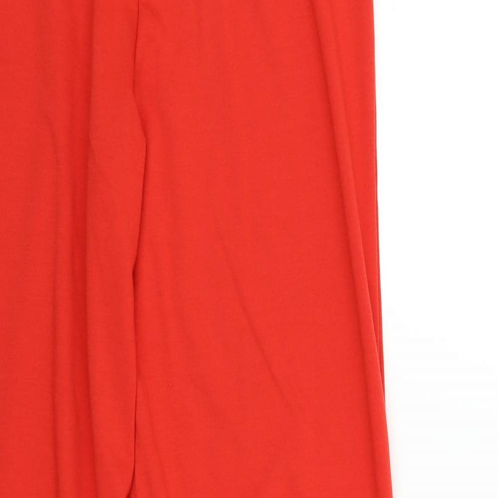 Womens UK Size 12 Damart Regular Fit Red Trousers