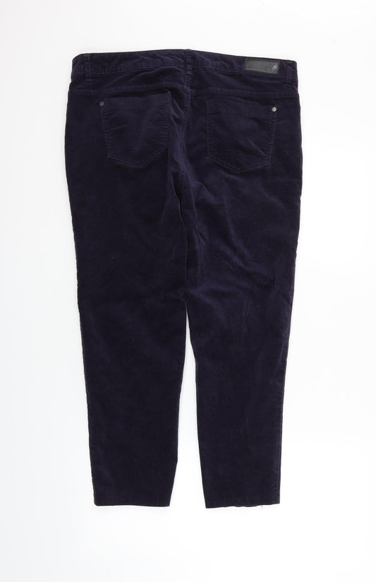 Indigo Womens Blue Cropped Trousers Size 33 in L23 in