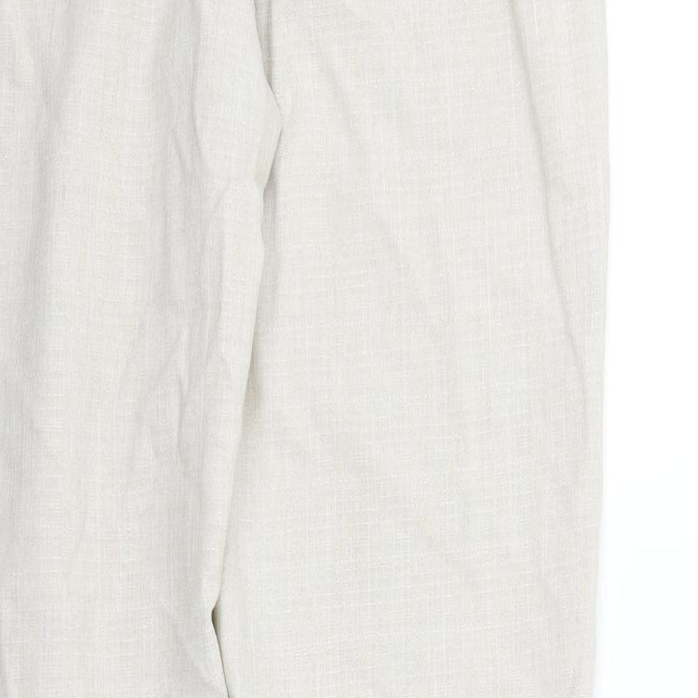 Womens UK Size 12 Marks and Spencer Regular Fit Beige Trousers