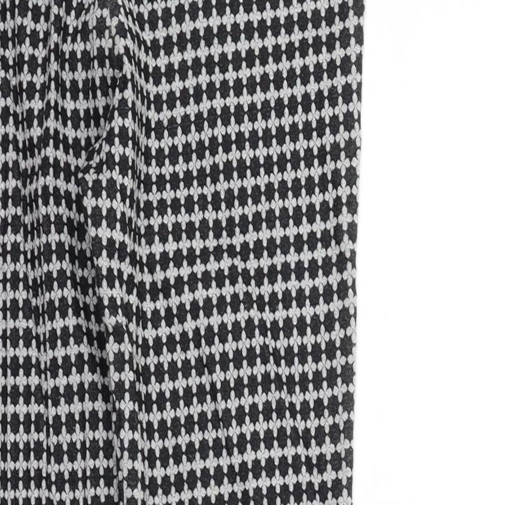 Deck Womens Black Geometric Trousers Size 24 in L27 in