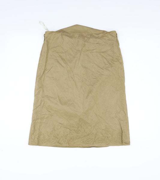 NEXT Womens Beige   Flare Skirt Size 12