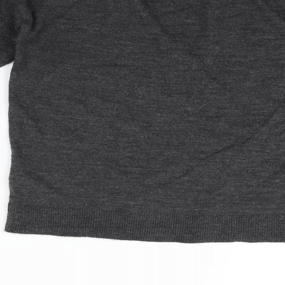 Brand and care label for ASOS women’s grey jumper, size UK 8